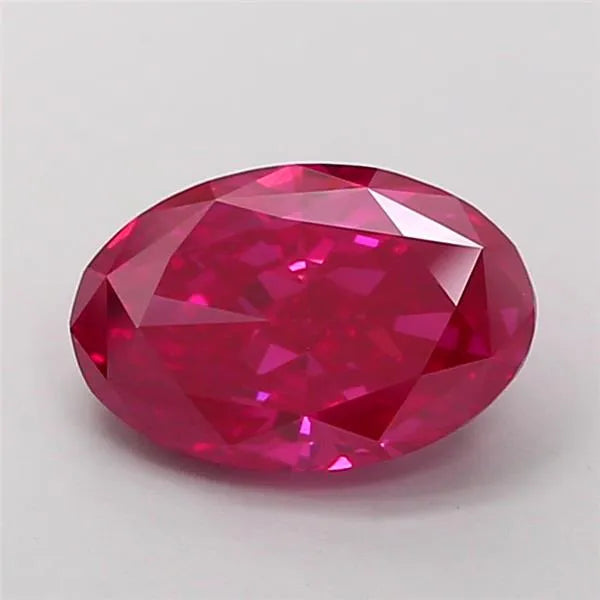 2.07ct Oval Lab Grown Diamond (Colour Fancy Deep Pink, Clarity VS1, IGI Certified)