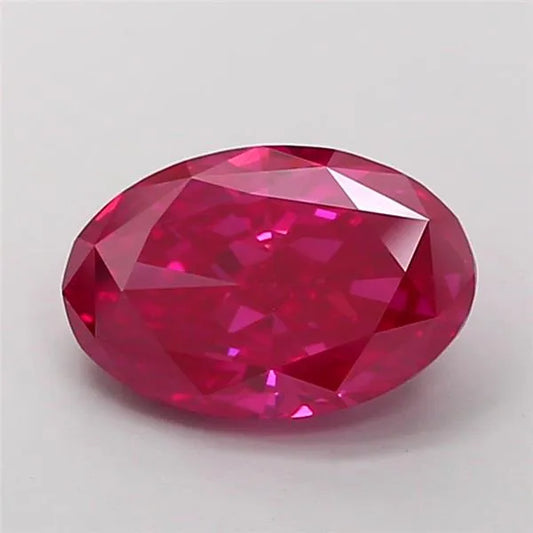 2.07ct Oval Lab Grown Diamond (Colour Fancy Deep Pink, Clarity VS1, IGI Certified)