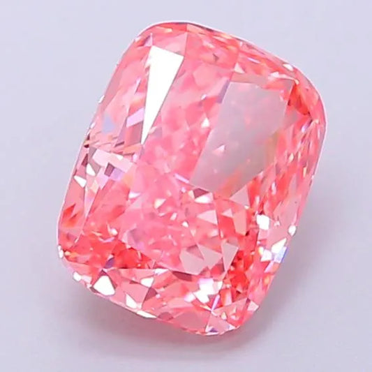 2.15ct Cushion modified Lab Grown Diamond (Colour Fancy Vivid Pink, Clarity VVS2, IGI Certified)