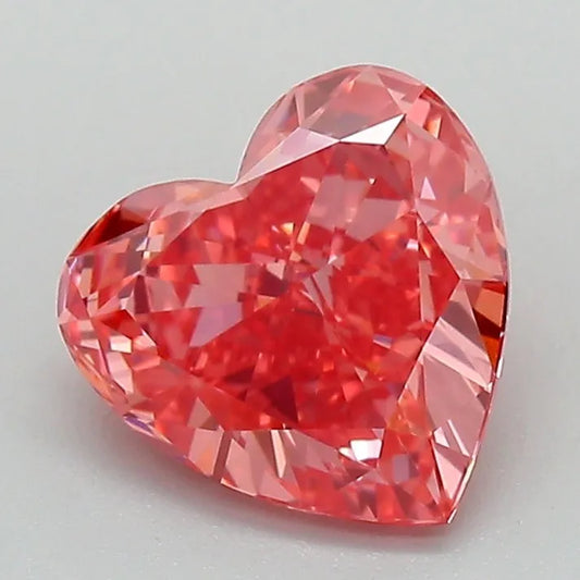 1.68ct Heart Lab Grown Diamond (Colour Fancy Vivid Pink, Clarity VVS2, IGI Certified)
