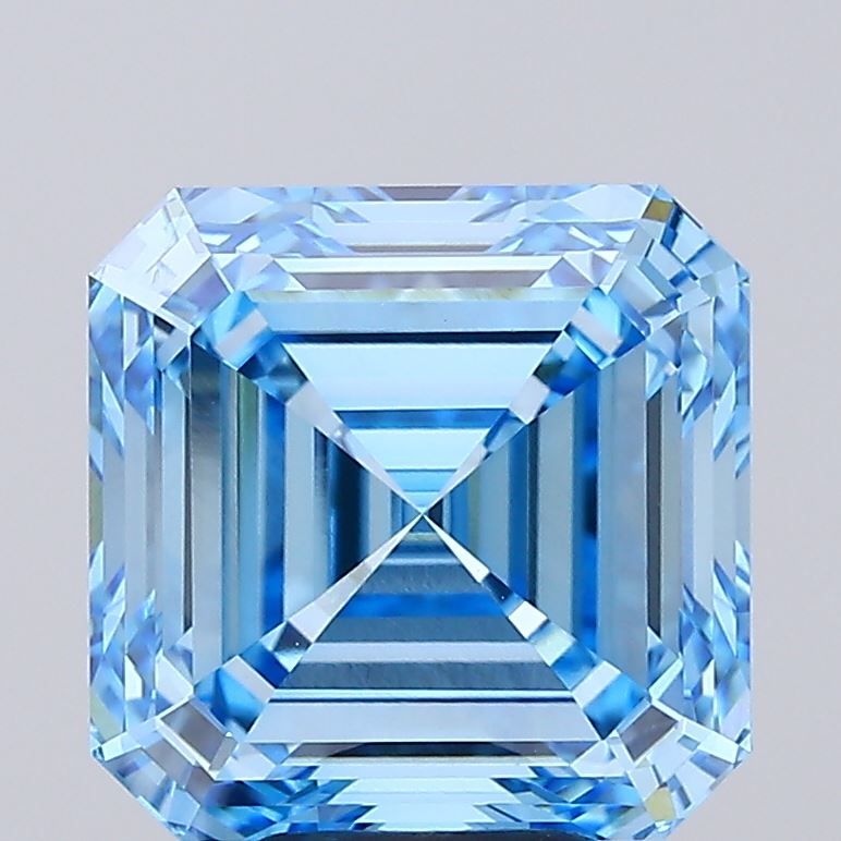 Asscher 7ct Fancy Vivid Blue VVS2 IGI #LG782603723