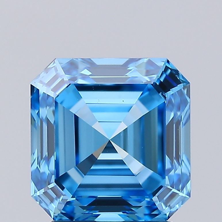 Square emerald 2.01ct Fancy Vivid Blue VVS2 IGI #LG680560423