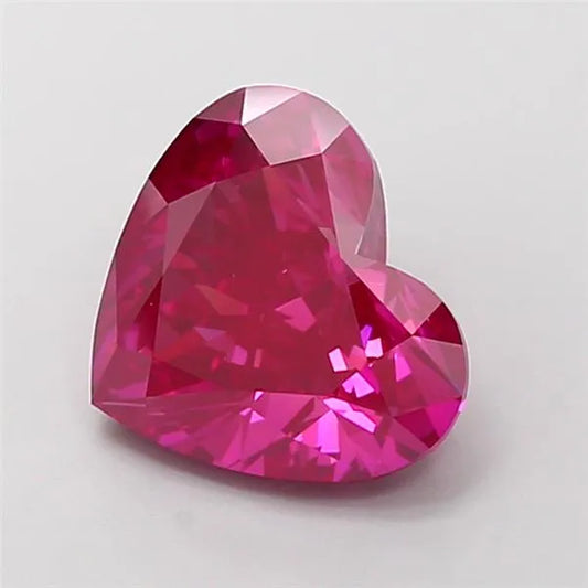 3.02ct Heart Lab Grown Diamond (Colour Fancy Vivid Pink, Clarity VS1, IGI Certified)