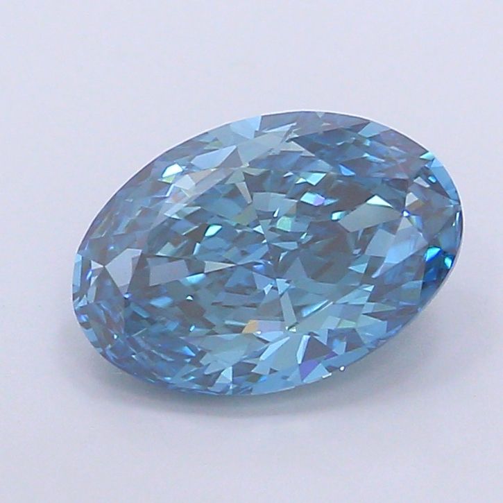 Oval 3ct Fancy Vivid Blue VVS2 IGI #LG715554657