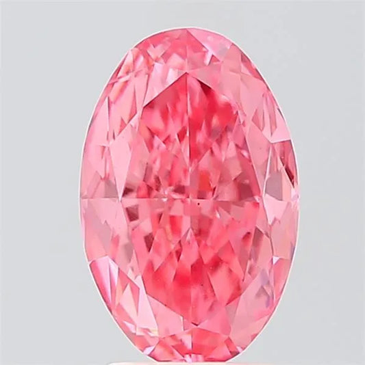 2.50ct Oval Lab Grown Diamond (Colour Fancy Vivid Pink, Clarity VS1, IGI Certified)