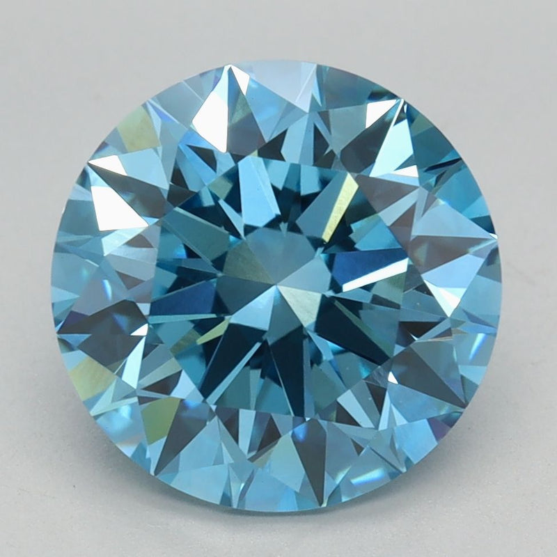 Round 3.18ct Fancy Vivid Blue VS1 IGI #LG696551783