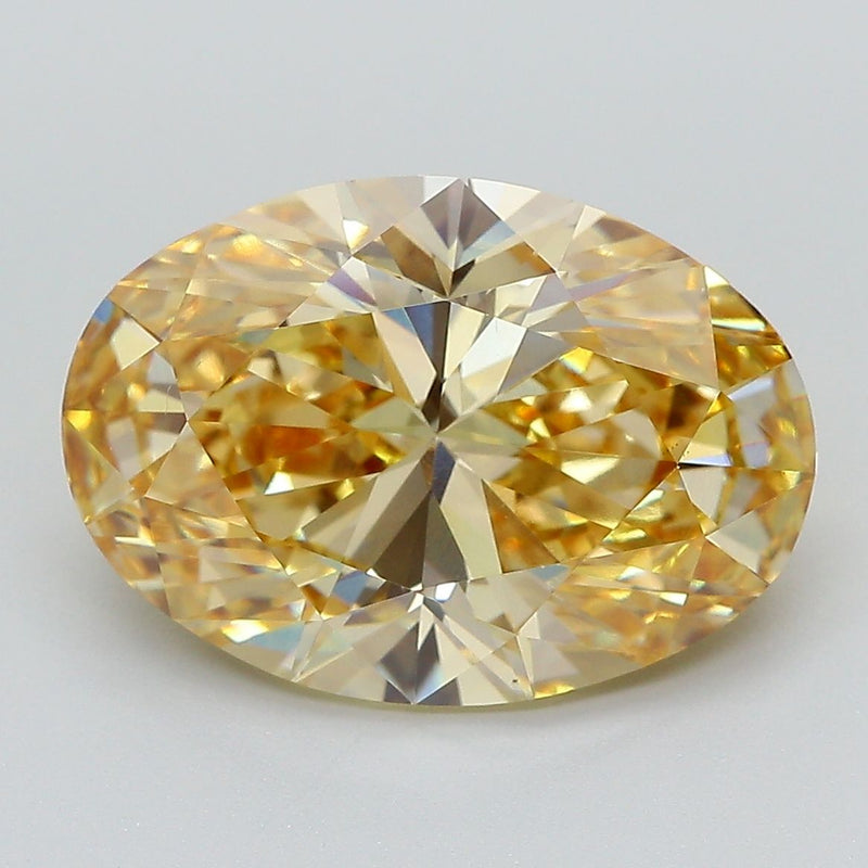 Oval 6.05ct Fancy Vivid Orangey Yellow VS1 IGI #LG657435418