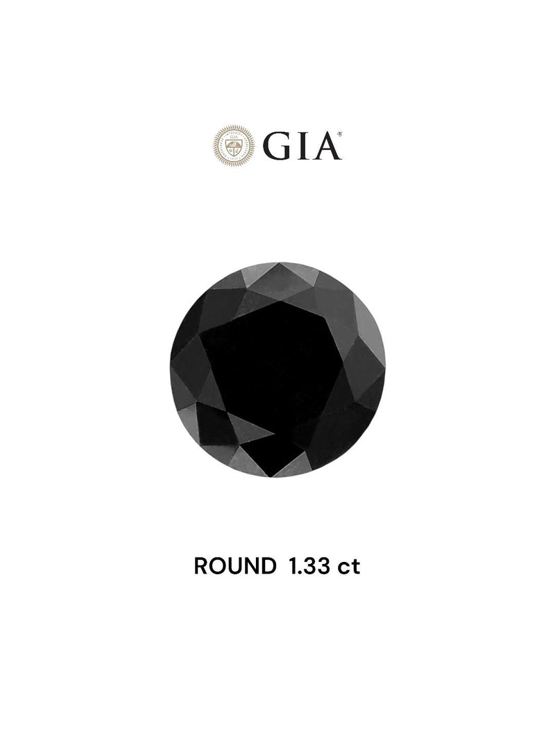 Round 1.33ct Fancy Black VVS2 GIA #1499922491