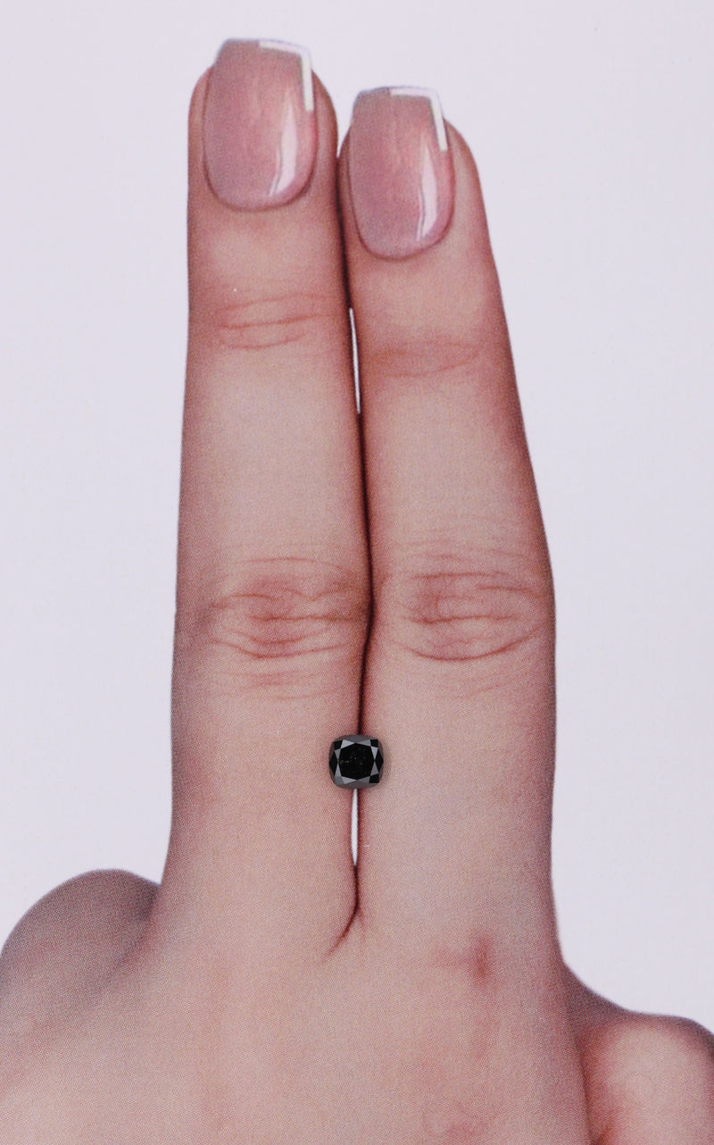 Cushion brilliant 0.49ct Fancy Black VVS2 GIA #2231780512