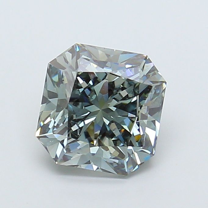 Square radiant 2.38ct Fancy Grayish Green VS2 IGI #LG731579978