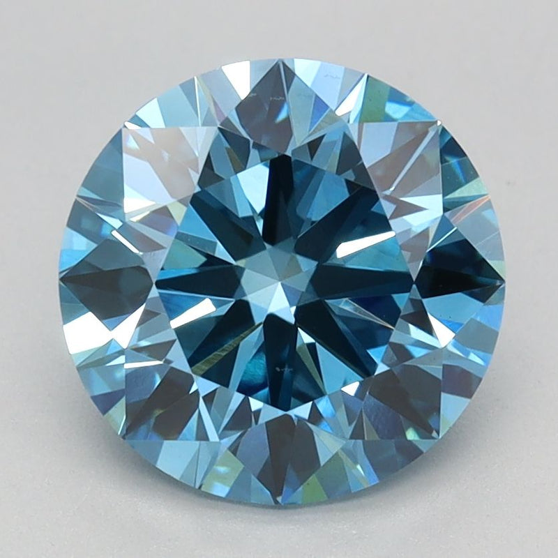 Round 2.19ct Fancy Vivid Blue VS1 IGI #LG640446777