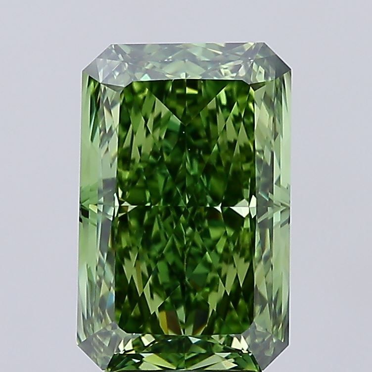 Radiant 6.08ct Fancy Vivid Green VVS2 IGI #LG760576668