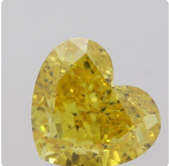 Heart 1.03ct Fancy Vivid Yellow IF GIA #5212580148