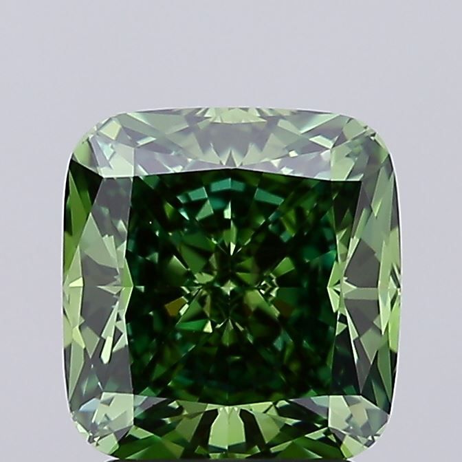 Cushion modified 2.56ct Fancy Vivid Green VS1 IGI #LG732531408