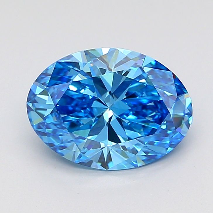 Oval 3ct Fancy Vivid Blue VVS2 IGI #LG732569689