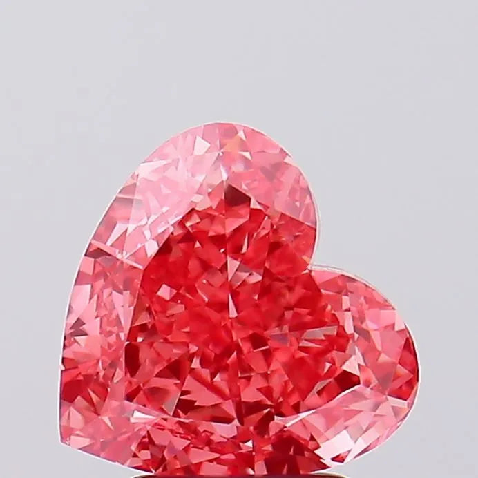 3.08ct Heart Lab Grown Diamond (Colour Fancy Vivid Pink, Clarity VS1, IGI Certified)