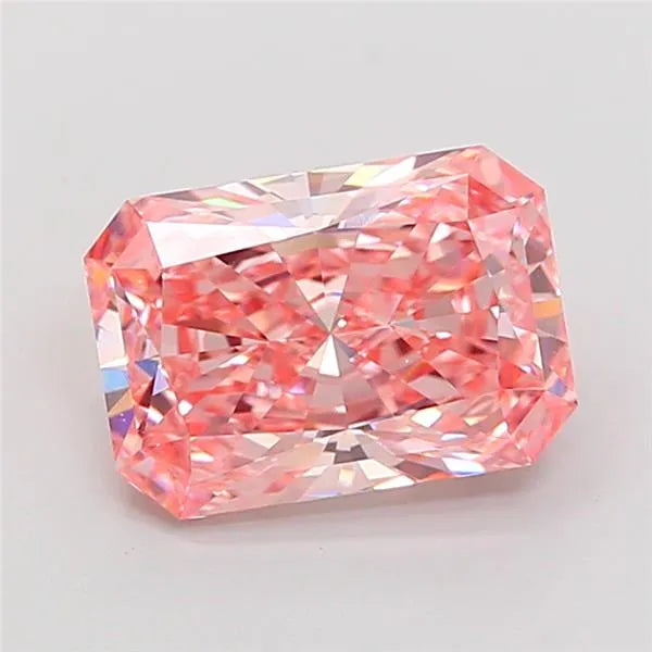 3.08ct Radiant Lab Grown Diamond (Colour Fancy Vivid Pink, Clarity VVS2, IGI Certified)