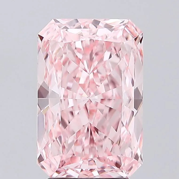 3.23ct Radiant Lab Grown Diamond (Colour Fancy Vivid Pink, Clarity VVS2, IGI Certified)