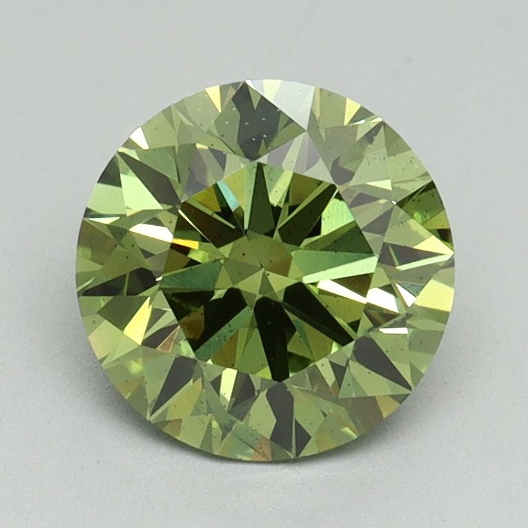 Round 1.55ct Fancy Vivid Green SI1 IGI #LG645459178