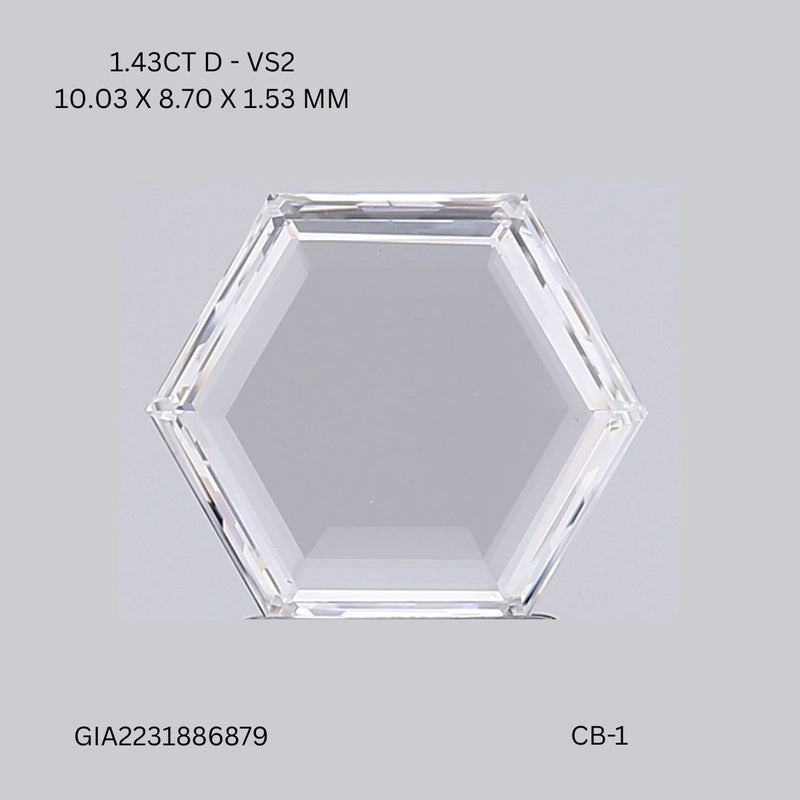 Hexagonal 1.43ct D VS2 GIA #2231886879