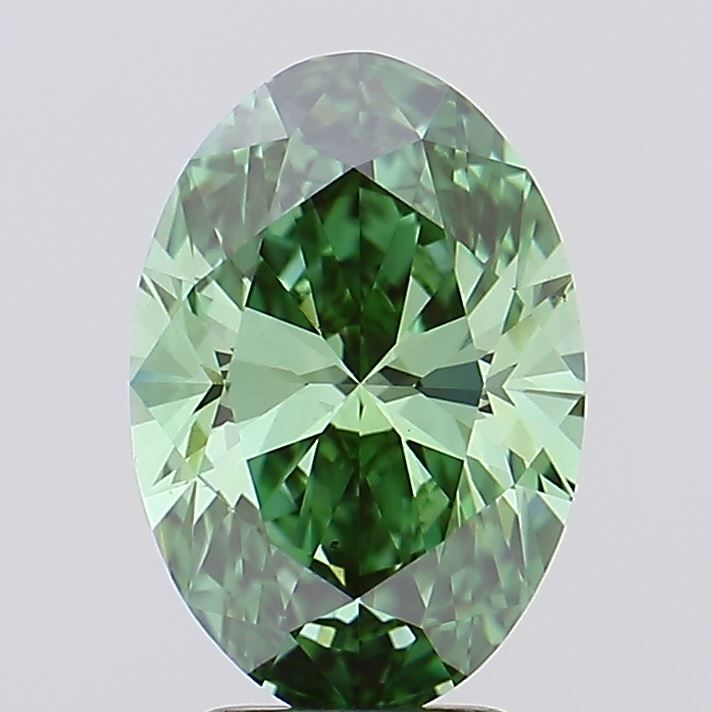 Oval 2.34ct Fancy Vivid Green VS1 IGI #LG719544291