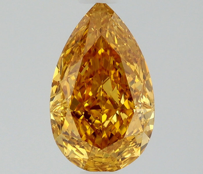 Pear 0.7ct Fancy Vivid Orange Yellow VS2 GIA #1548703677