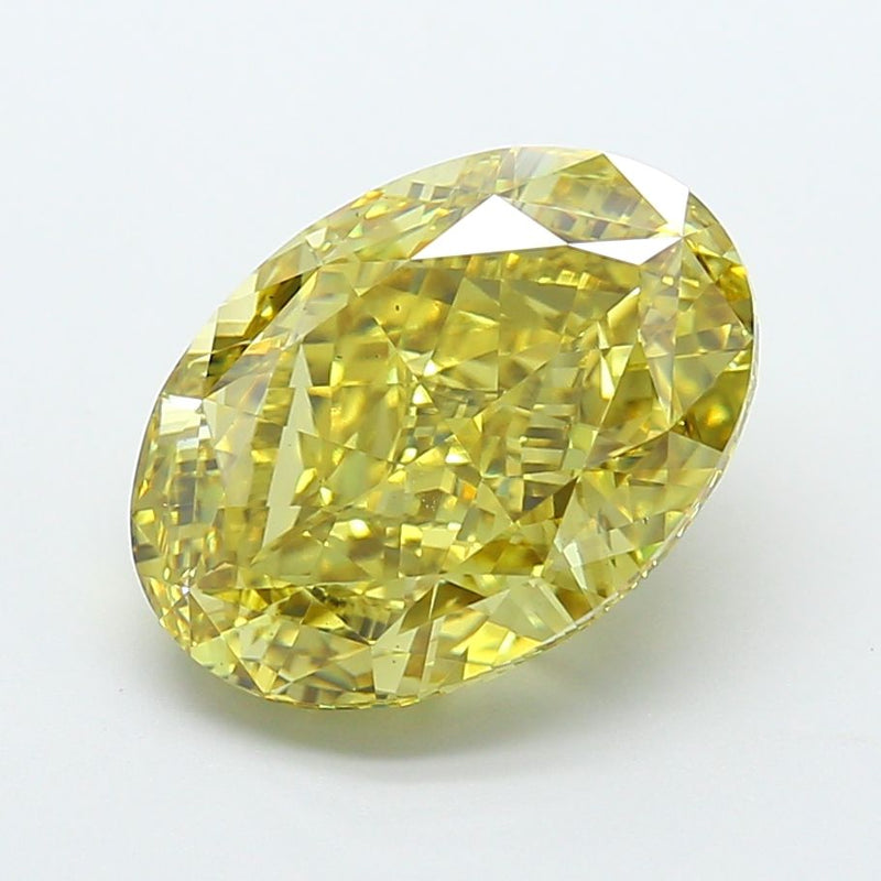 Oval 9.28ct Fancy Intense Yellow VS2 IGI #LG754557384