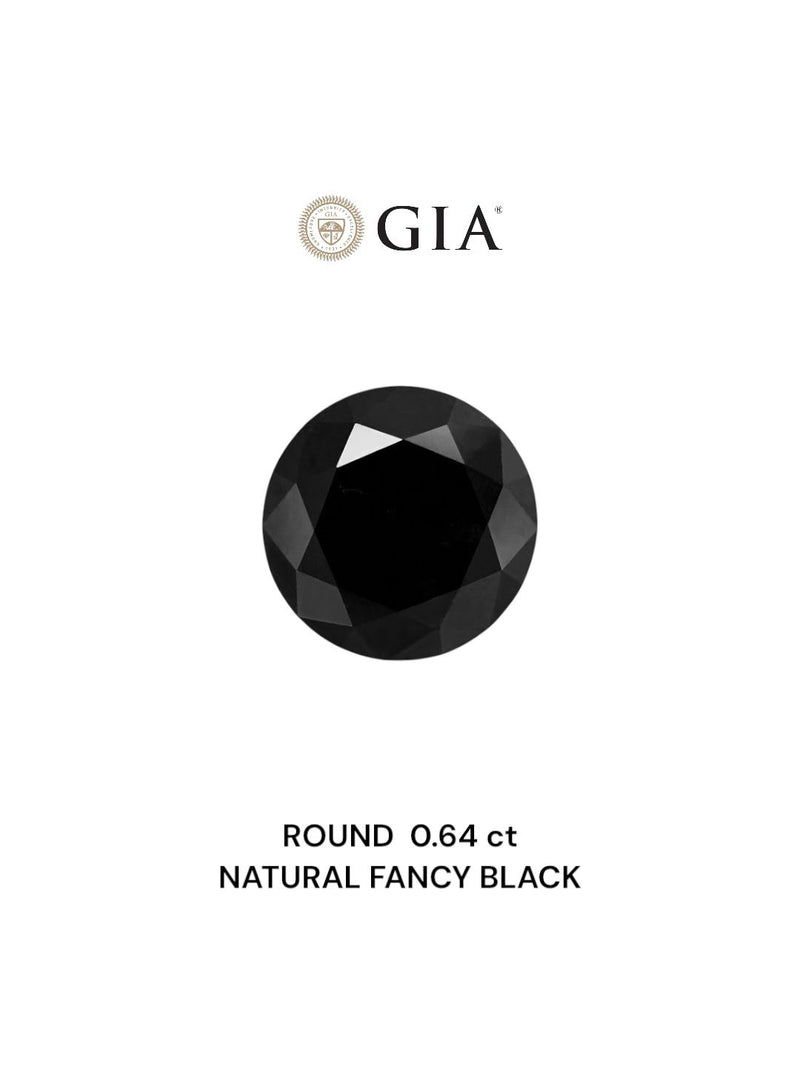 Round 0.64ct Fancy Black VVS2 GIA #5231321246