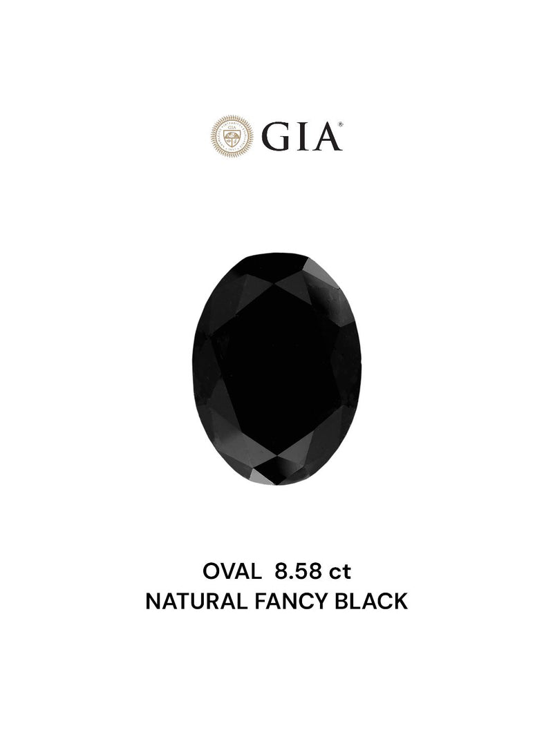 Oval 8.58ct Fancy Black VVS2 GIA #1236109048