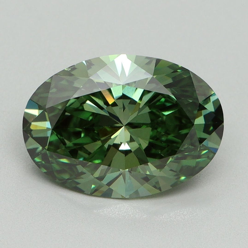 Oval 3.05ct Fancy Vivid Green VS2 IGI #LG737542496