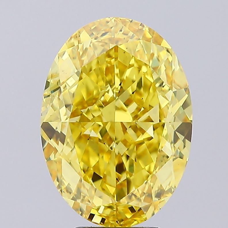 Oval 8.02ct Fancy Vivid Yellow VS2 IGI #LG749503910