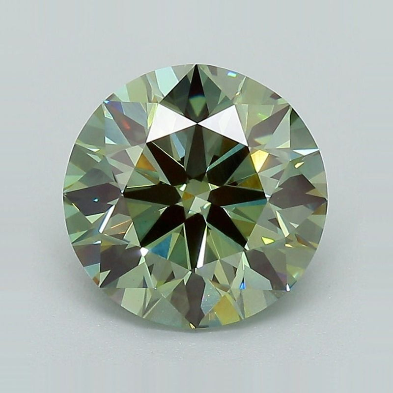 Round 3.04ct Fancy Vivid Green VS1 IGI #LG710501865