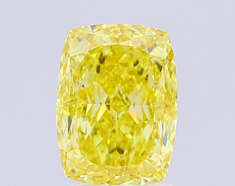 Cushion modified 3.04ct Fancy Vivid Yellow VS2 IGI #LG763617846