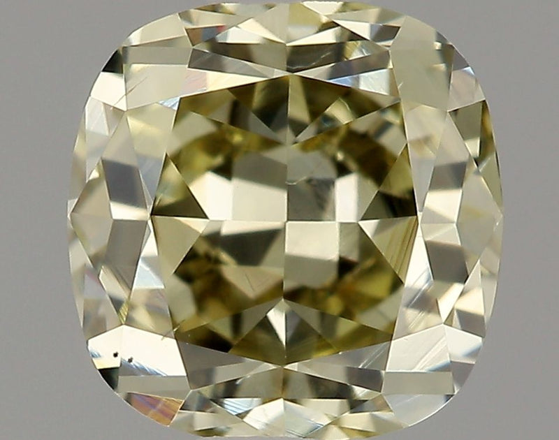 Cushion modified 0.54ct Fancy Brownish Greenish Yellow VS2 GIA #2146781464