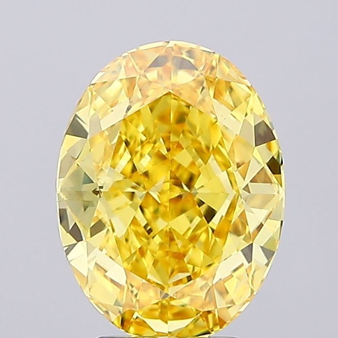 Oval 4.01ct Fancy Vivid Yellow VS1 IGI #LG734527966