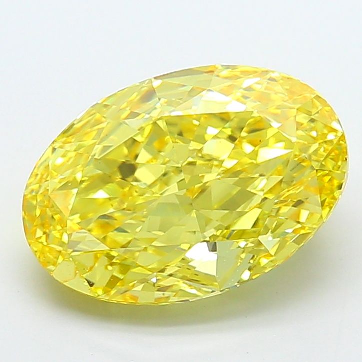 Oval 7.07ct Fancy Vivid Yellow VS2 IGI #LG784633966