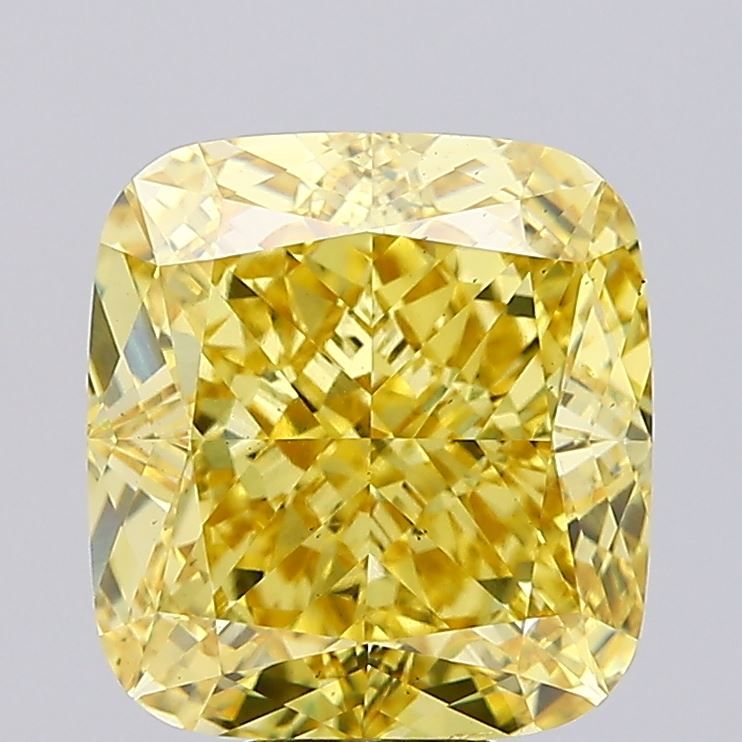 Cushion modified 9.02ct Fancy Vivid Yellow VS2 IGI #LG754535510