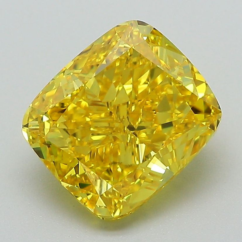 Cushion modified 3.01ct Fancy Vivid Yellow VS1 IGI #LG584355793