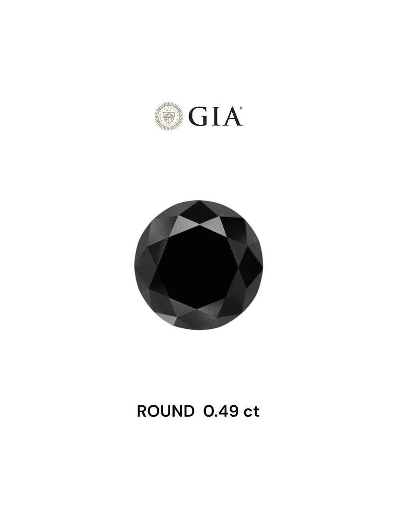 Round 0.49ct Fancy Black VVS2 GIA #2239370804