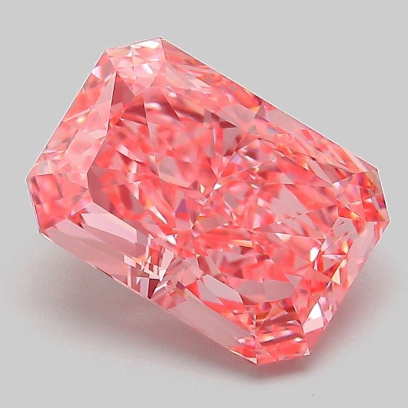 Radiant 3.07ct Fancy Vivid Pink VVS2 IGI #LG781602530