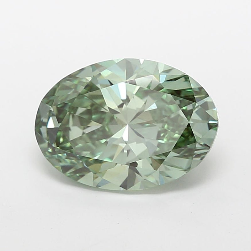 Oval 3.03ct Fancy Vivid Green VS1 IGI #LG782617326
