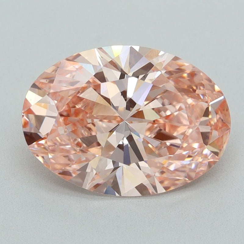 Oval 3ct Fancy Vivid Pink VVS2 IGI #LG749574461