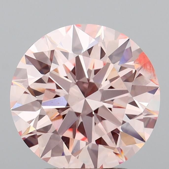 Round 2.81ct Fancy Intense Pink SI2 IGI #LG764628854