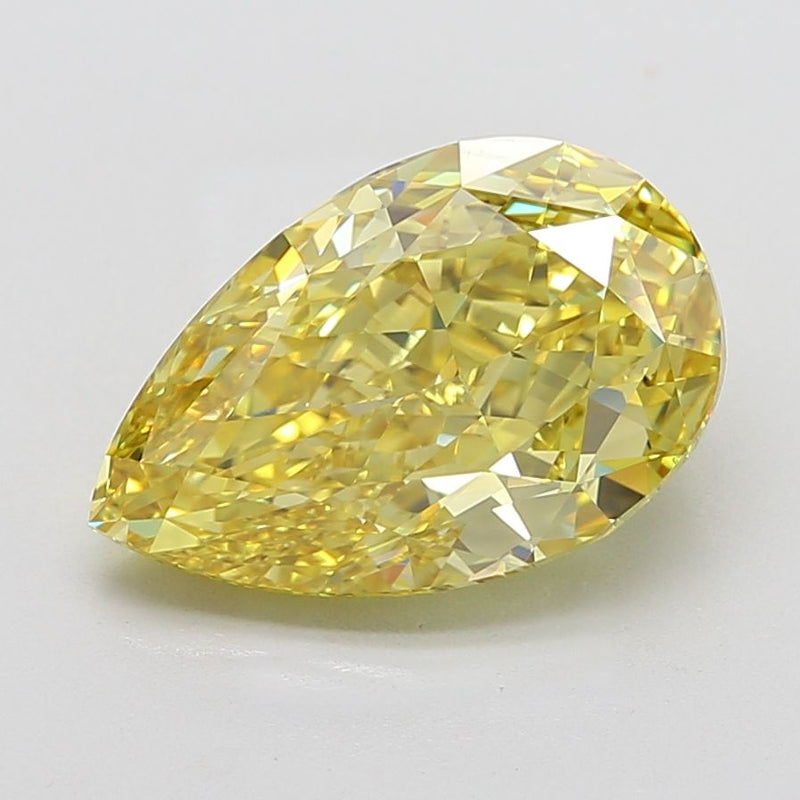 Pear 7.07ct Fancy Vivid Yellow VS1 IGI #LG784626905