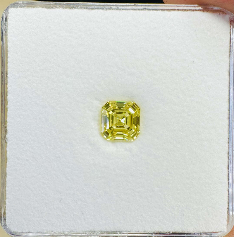 Square emerald 1.22ct Fancy Intense Yellow VS2 GIA #6237203308