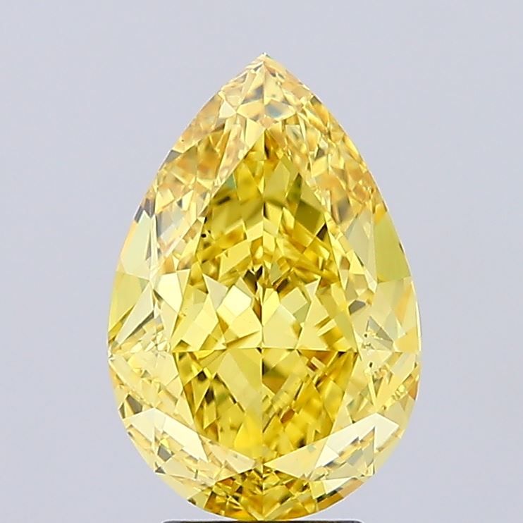 Pear 4.6ct Fancy Vivid Yellow VS2 IGI #LG785614642