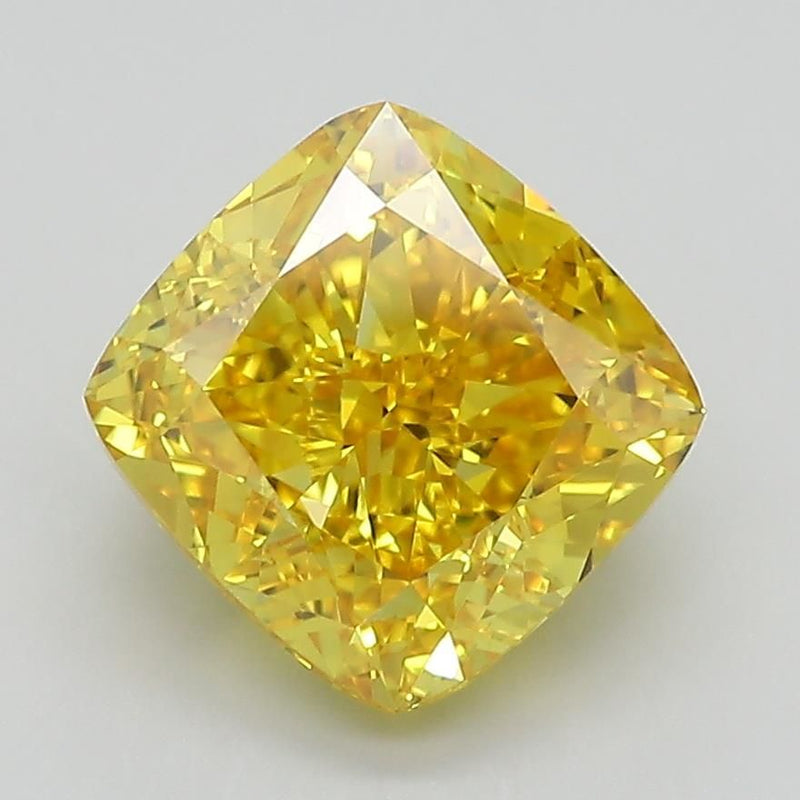 Cushion modified 3.09ct Fancy Vivid Yellow VVS2 IGI #LG591362531