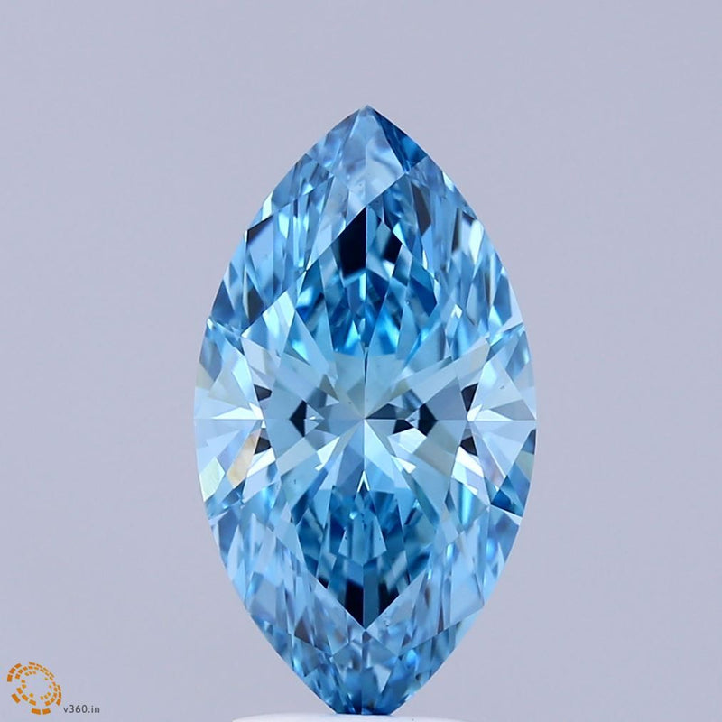 Marquise 3.07ct Fancy Vivid Blue VS1 IGI #LG735530778