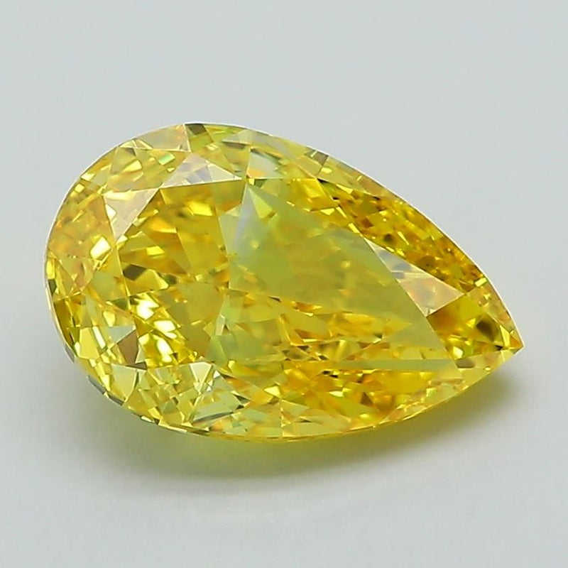 Pear 2.15ct Fancy Vivid Yellow VVS2 IGI #LG591362520