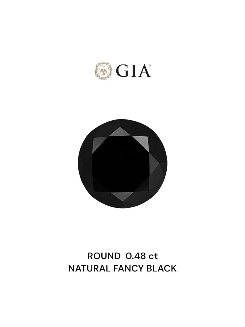 Round 0.48ct Fancy Black VVS2 GIA #1232547325